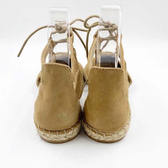 Sage & Simple Nude Tan Lace Up Espadrille Flats 6 Medium - Picture 6 of 10